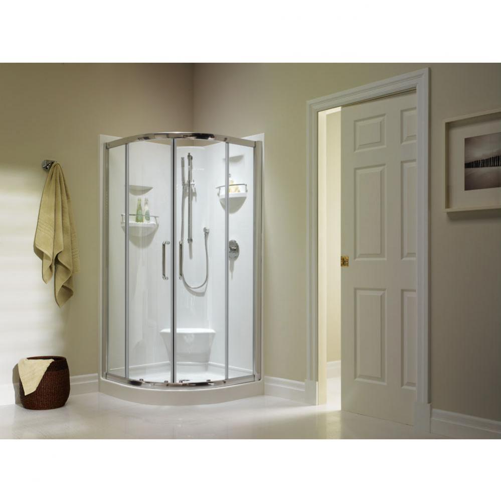 IZIA shower 36x36 2 Pieces, Neo-round, Ice gray