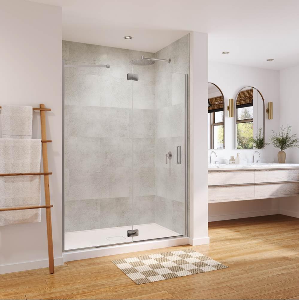 Azelia 60 x 74 in. 6mm Pivot Shower Door for Alcove Installation with Clear glass in Chrome