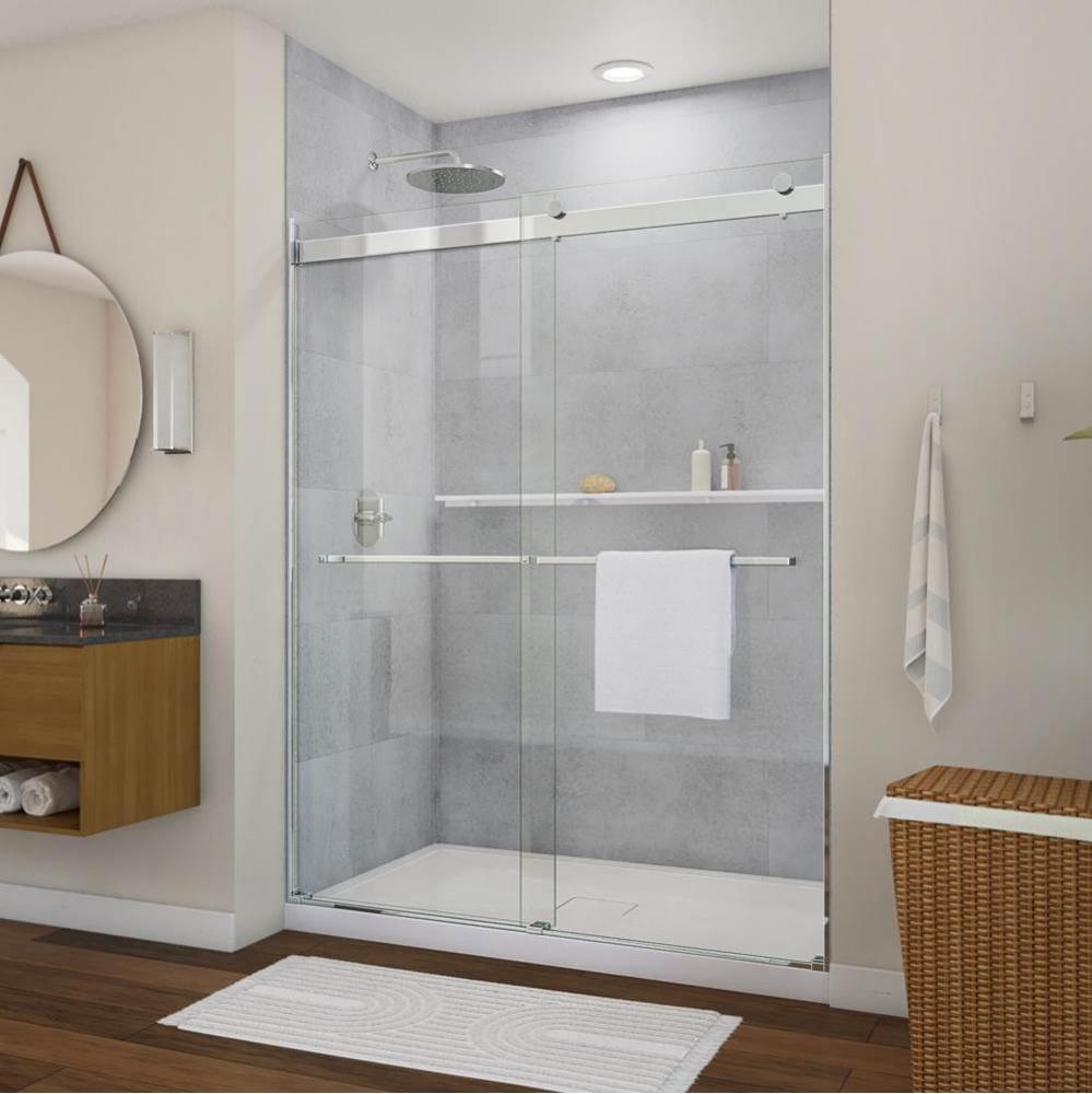 Barena 56-60 x 76 in. 8mm Bypass Shower Door for Alcove Installation with Clear Glass in Chrome