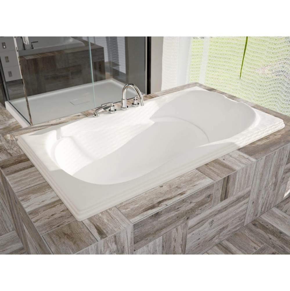 Melia 6033 Acrylic Drop-In End Drain Bathtub in White