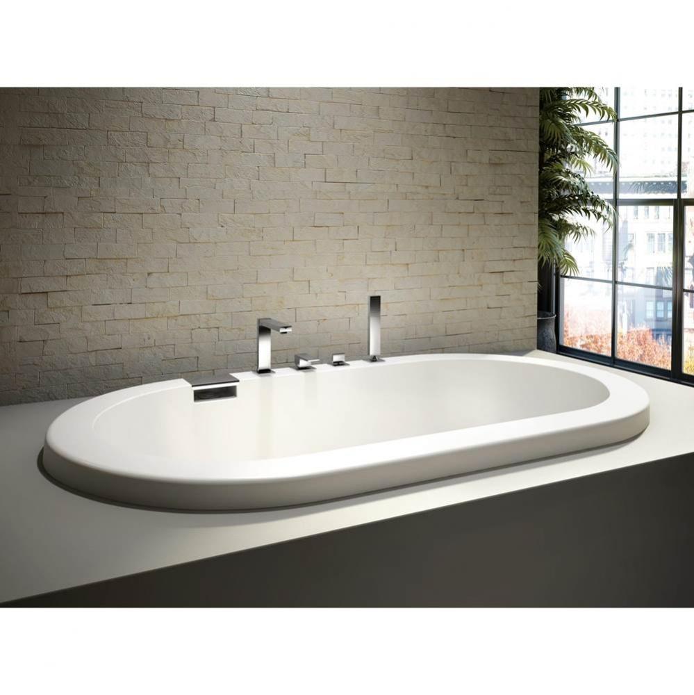 Tao 6032 Acrylic Drop-In End Drain Bathtub in White