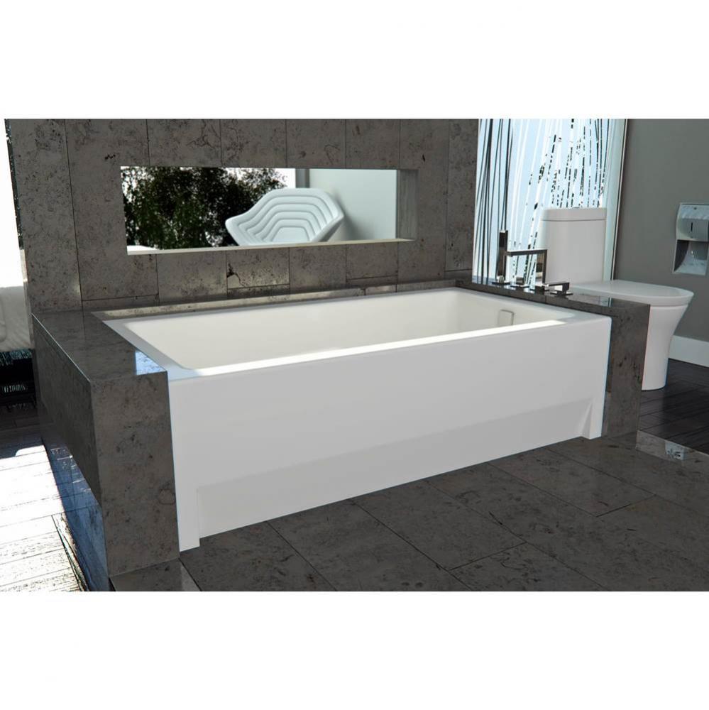 Zora 6032 IFS Acrylic Alcove Left Drain Bathtub in White