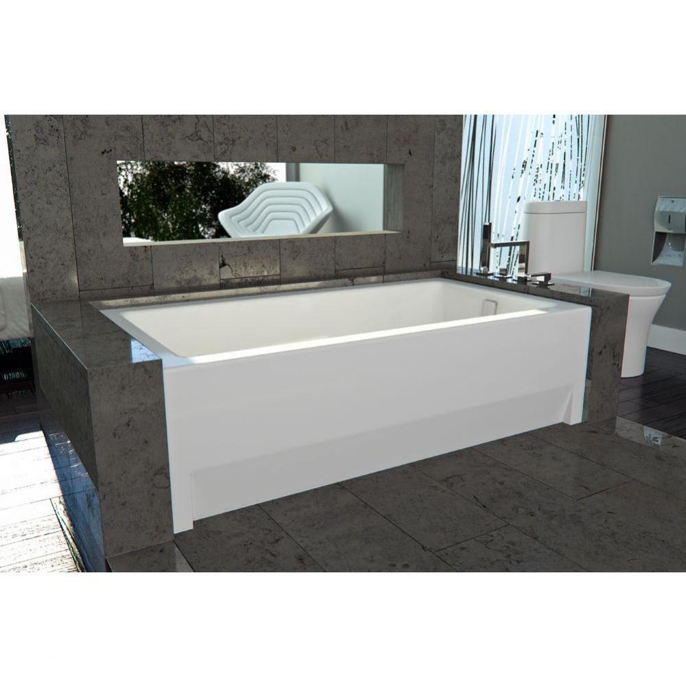 ZORA bathtub 36x66 with Tiling Flange, Left drain, Activ-Air, Ice gray