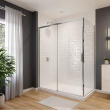 Neptune 220084-900-084-000 - Sella 60 x 36 x 74 in. 6 mm Sliding Shower Door for Corner Installation with Clear glass in Chrome