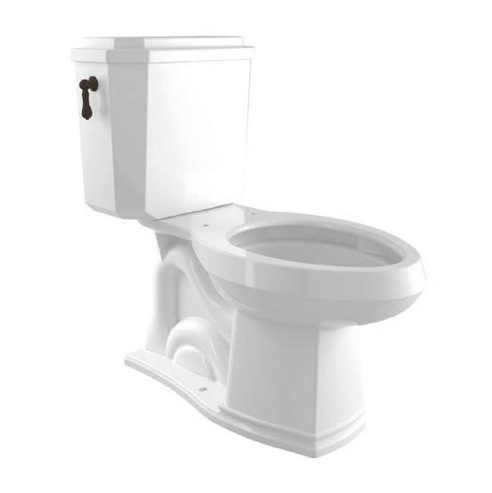 Perrin & Rowe® Deco Elongated Close Coupled 1.28 GPF High Efficiency Water Closet/Toilet