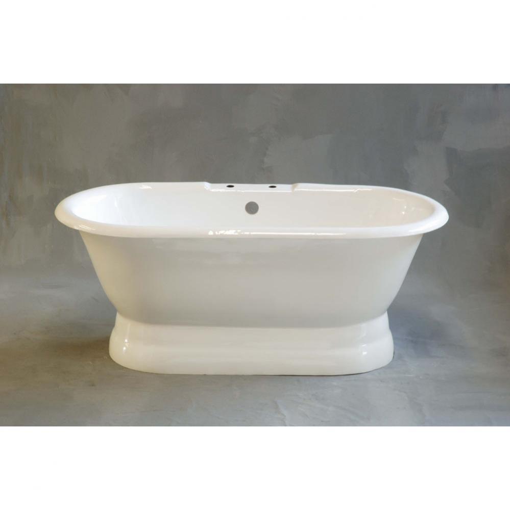 P0777 The Peninsula 5apos;apos; Cast Iron Dual Tub On Pedestal With