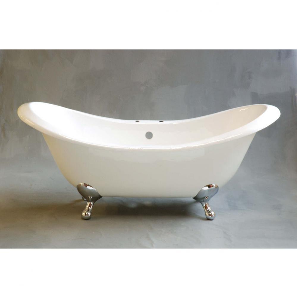 P0784 The Moon 6apos;apos; Cast Iron Peg Leg Double Ended Slipper Tub With