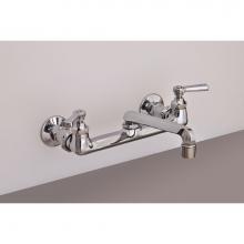 Sign Of The Crab P1045C - Chrome Wall Mt Deco Kitchen Faucet.  8'' Centers. 6'' Swivel Spout. Deco