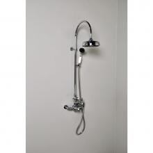 Sign Of The Crab P1088C - Chrome Thermostatic Exposed Shower Set W/Crook Style 36'' Riser, 7'' Centers