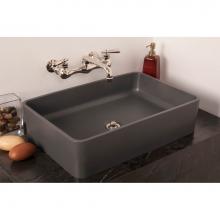 Sign Of The Crab P1171 - Rectangular Solid Surface Acrylic Matte Gray Dark Vessel