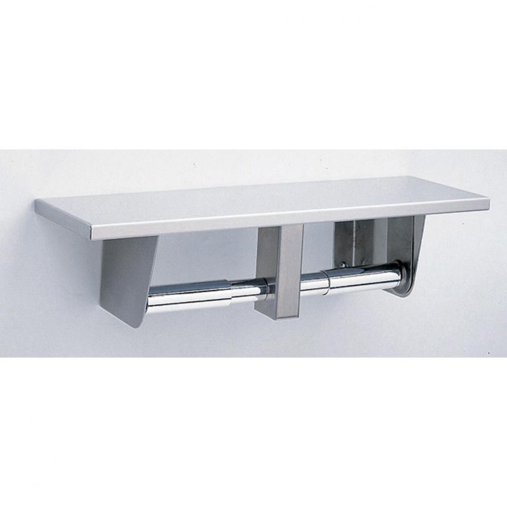 Stainless Steel Shelf and Double-Roll Toilet Tissue Dispenser