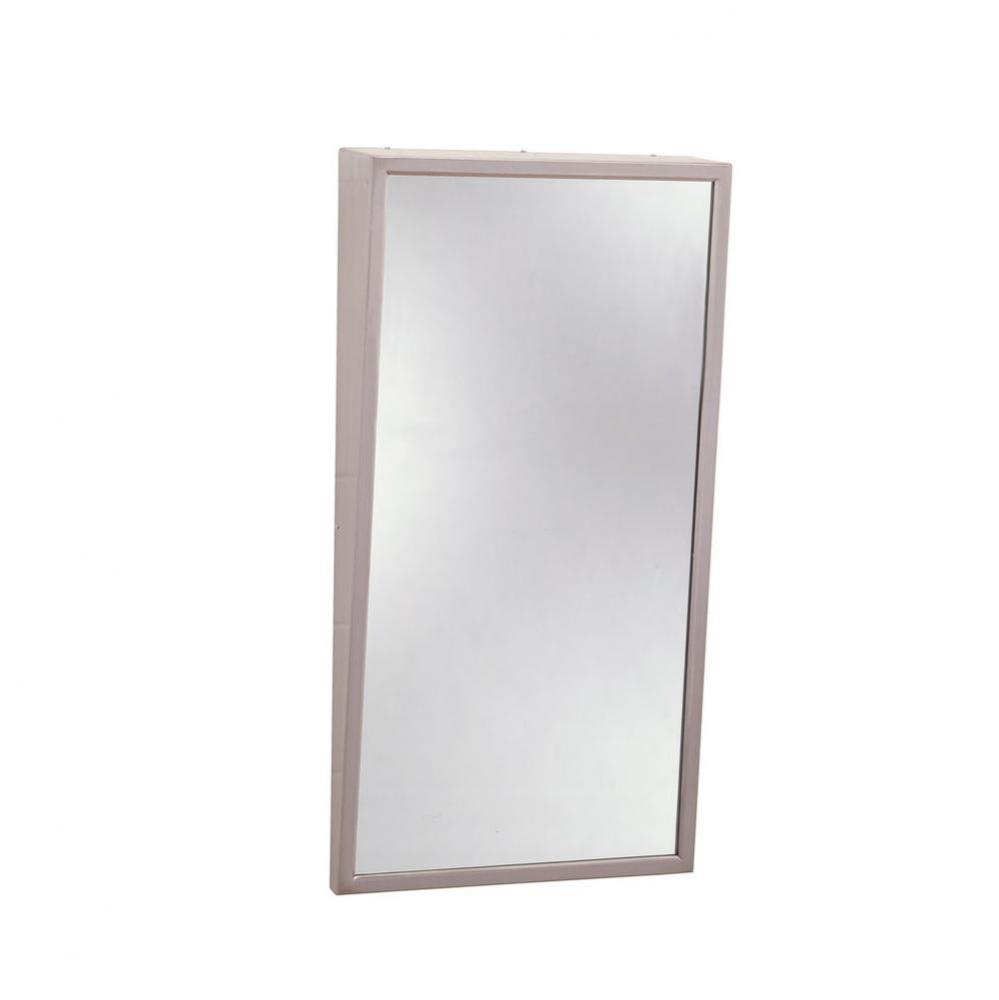 Fixed-Tilt Mirror, Stainless Steel Frame - 18'' Wide x 30'' High