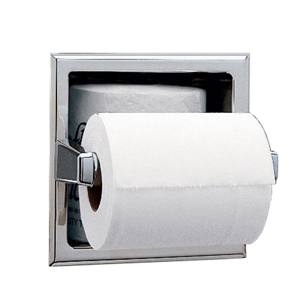 Toilet Tissue Dispenser with Storage for Extra Roll, Bright Finish