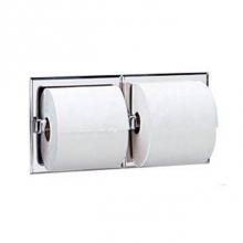 Bobrick 6977 - Toilet Tissue Dispenser, 2 Rolls, Mounting Clamp, Satin Finish