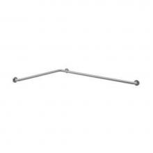 Bobrick 5897.99 - 2-Wall, Toilet Compt. Grab Bar, 42'' x 54'', Peened Grip