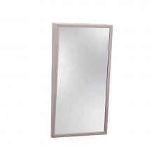 Bobrick 293 2436 - Fixed-Tilt Mirror, Stainless Steel Frame - 24'' Wide x 36'' High