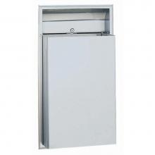 Bobrick 3644 - Waste Receptacle, Requires 4'' Wall Recess - 12-Gal.