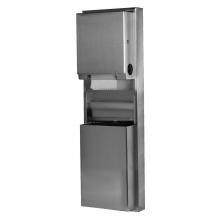 Bobrick 39619 - Convertible Surf.-Mtd. Roll Paper Towel Disp./Waste Recp. - 12-Gal.