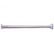 Bobrick 6107x72 - 1'' Dia., Shower Curtain Rod, 72'' Length, Square End Flanges