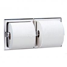 Bobrick 697 - Toilet Tissue Dispenser, 2 Rolls, Mounting Clamp, Bright Finish