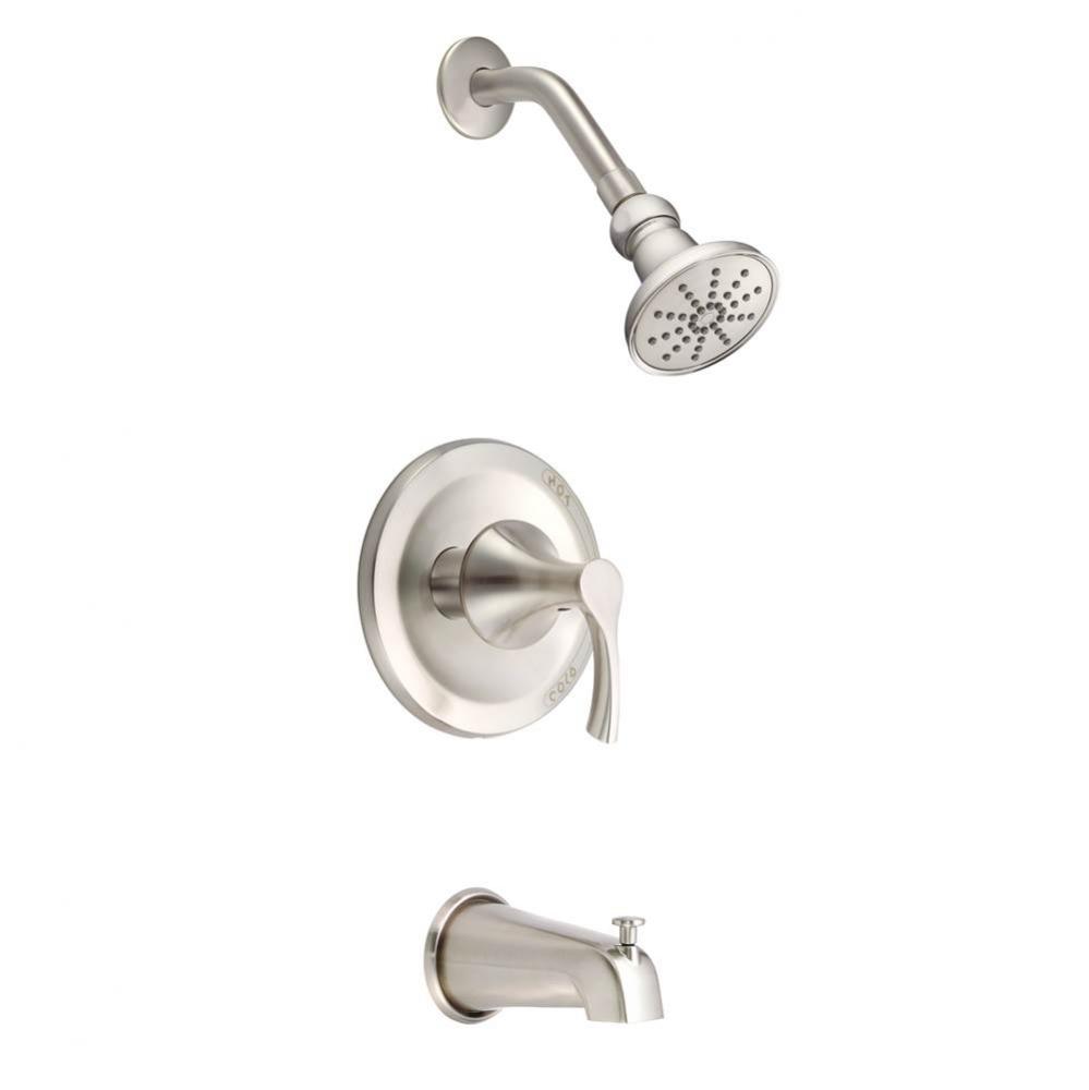 Antioch 1H Tub & Shower Trim Kit w/ Diverter on Spout 2.0gpm Brushed