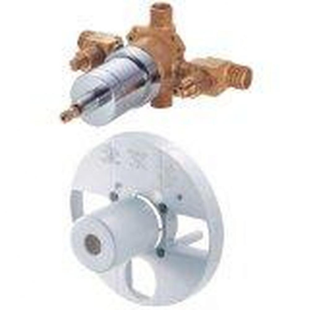 1H Tub & Shower Pressure Balance Ceramic Disc Valve w/ Stops 1/2'' Copper Sweat/IPS