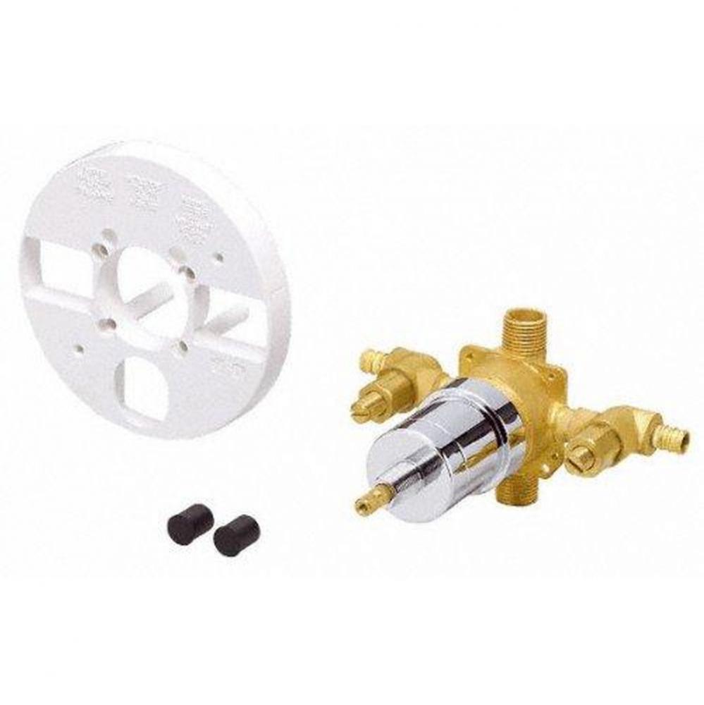 1H Tub & Shower Pressure Balance Ceramic Disc Valve w/ Stops Pex B or C