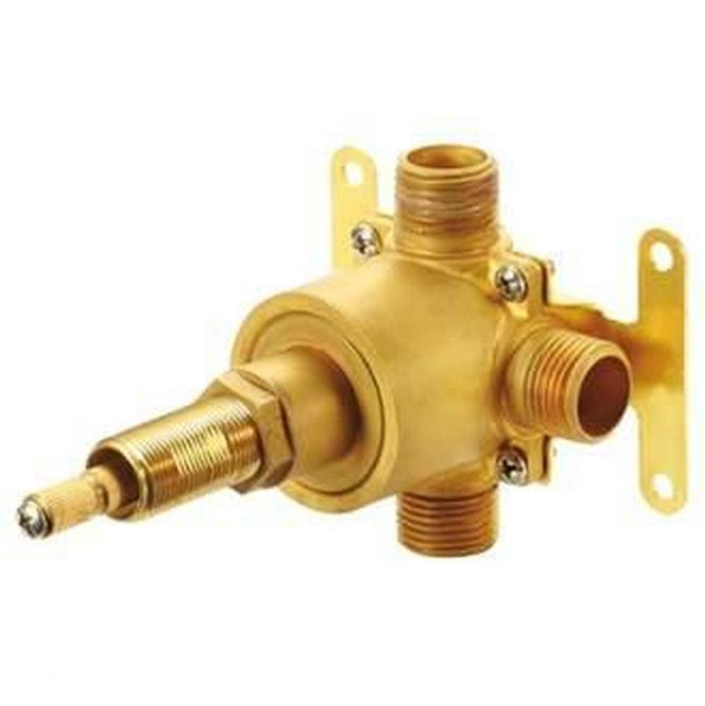 Danze 1H 3-Port/2-Outlet Diverter Valve 1/2'' IPS/Copper Sweat Ports 4 Position Valve