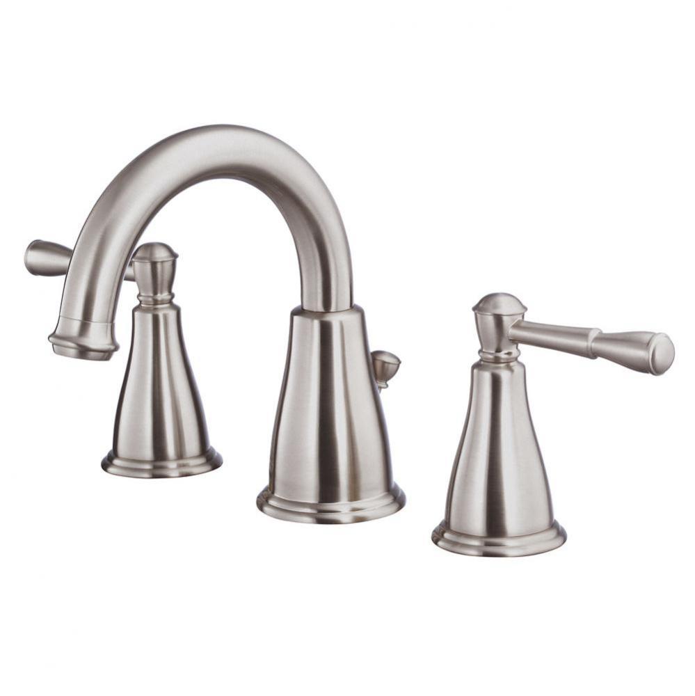 Eastham 2H Widespread Lavatory Faucet w/ 50/50 Pop-Up Drain 1.2gpm Brushed