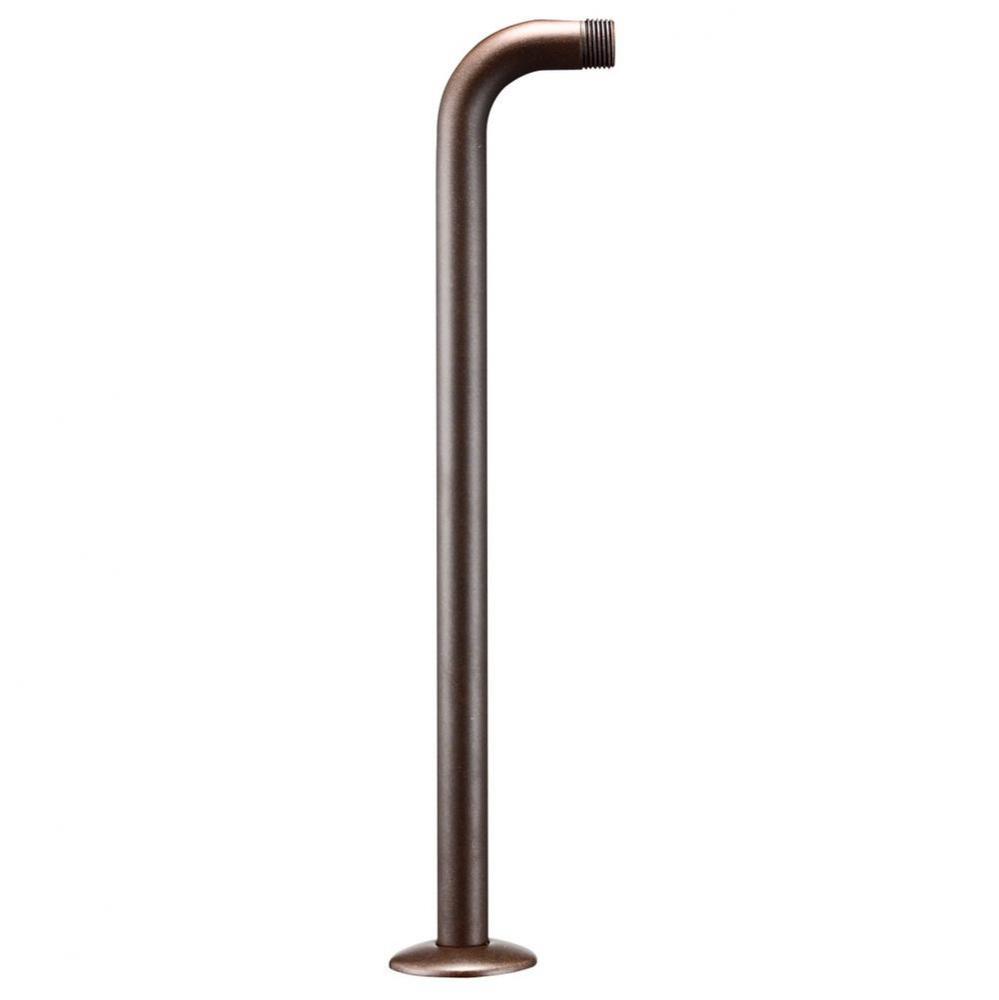 15'' Right Angle Showerarm w/ Escutcheon Tumbled