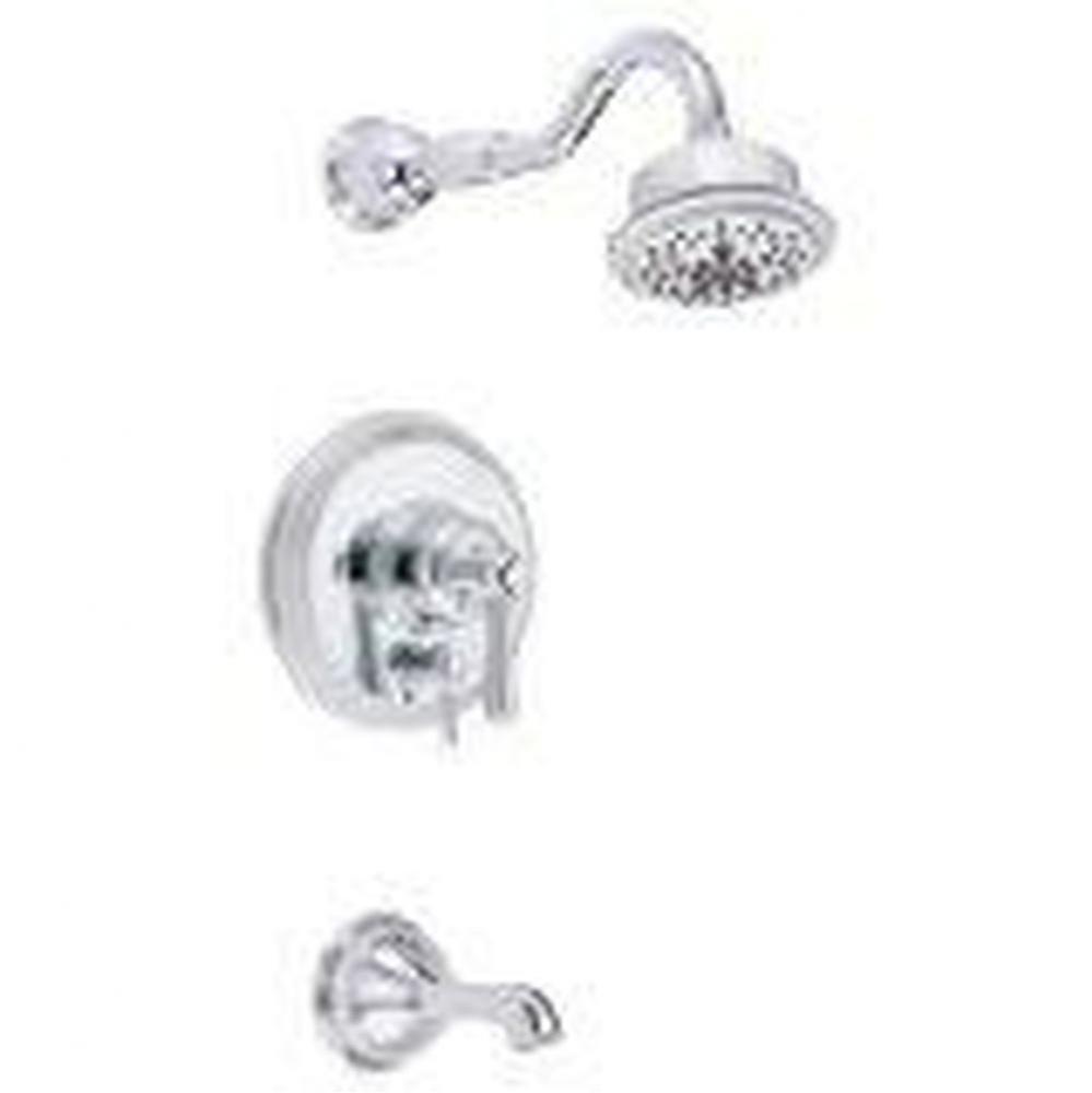 Opulence 1H Tub & Shower Trim Kit w/ Diverter on Valve & Multi-Function Showerhead 2.5gpm