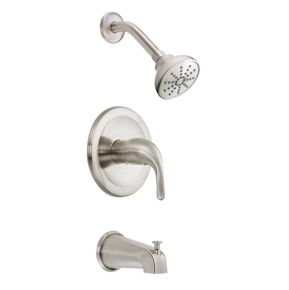 Melrose 1H Tub & Shower Trim Kit w/ Diverter on Spout 2.0gpm Brushed