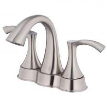 Danze D301122BN - Antioch 2H Center Set Lavatory Faucet w/ 50/50 Touch Down Drain 1.2gpm Brushed