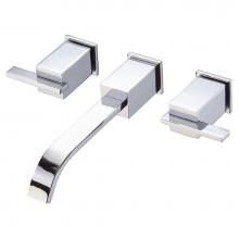 Danze D316144T - Sirius 2H Wall Mount Lavatory Faucet Trim Kit w/ Metal Touch Down Drain 1.2gpm