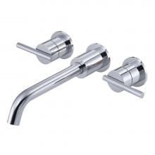 Danze D316658T - Parma 2H Wall Mount Lavatory Faucet Trim Kit w/ Metal Touch Down Drain 1.2gpm