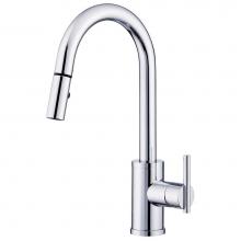 Danze D453558 - Parma Trim Line 1H Pull-Down Kitchen Faucet w/ SnapBack Retraction 1.75gpm Aeration/2.2gpm Spray