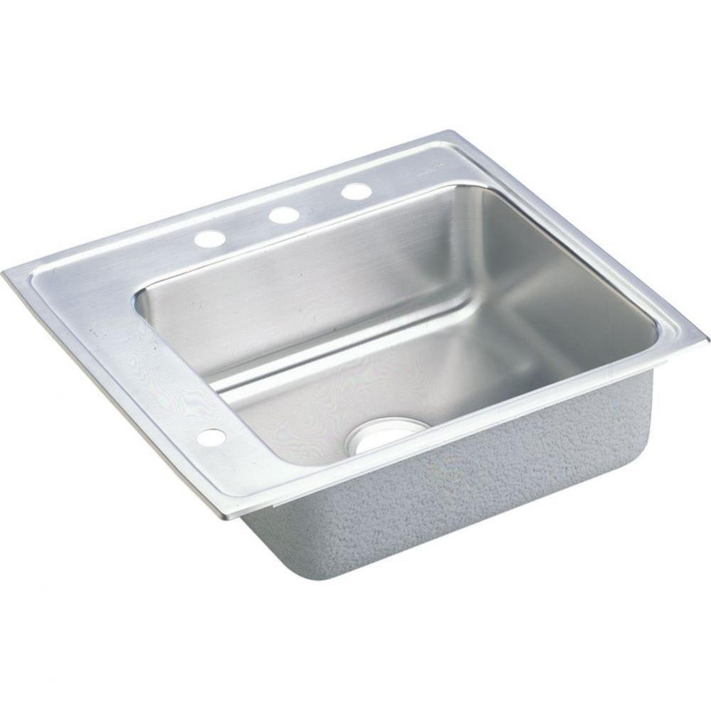 Lustertone Classic Stainless Steel 25'' x 22'' x 6'', Single Bowl Dr