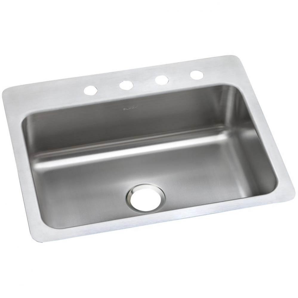 Dayton Stainless Steel 27'' x 22'' x 8'', 0-Hole Single Bowl Dual Mo