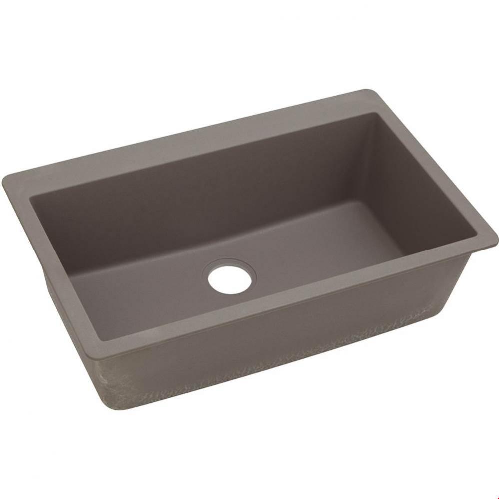 Quartz Classic 33'' x 20-7/8'' x 9-7/16'', Single Bowl Drop-in Sink,