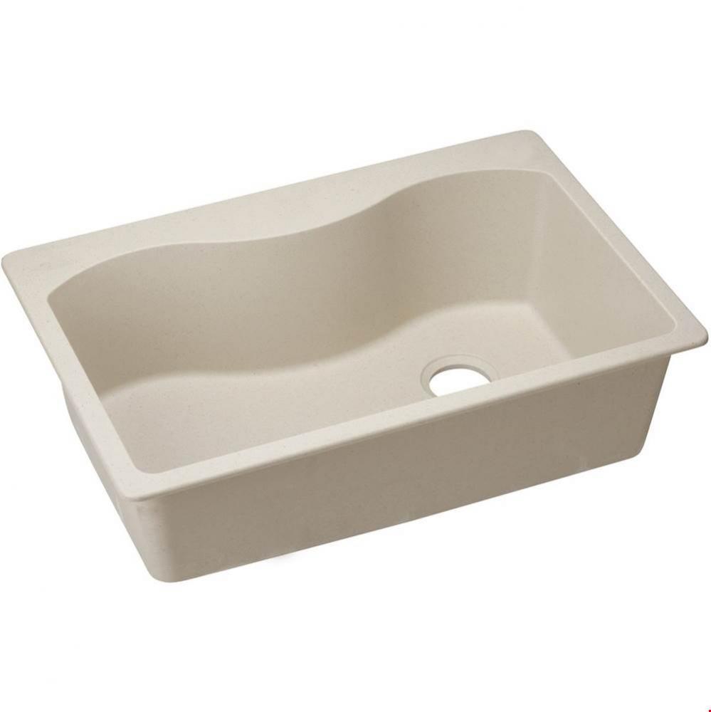 Quartz Classic 33'' x 22'' x 9-1/2'', Single Bowl Drop-in Sink, Putt