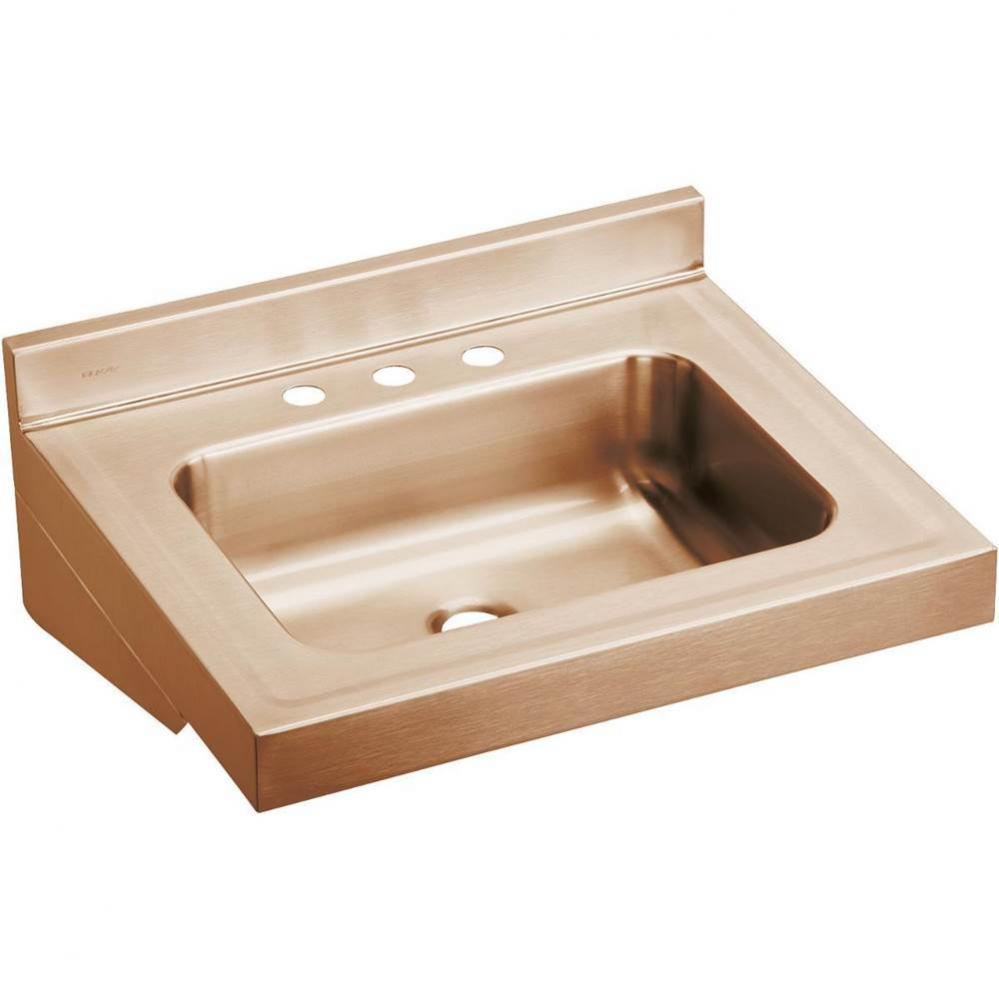 CuVerro Antimicrobial Copper 22'' x 19'' x 16'' Rectangular Lavatory