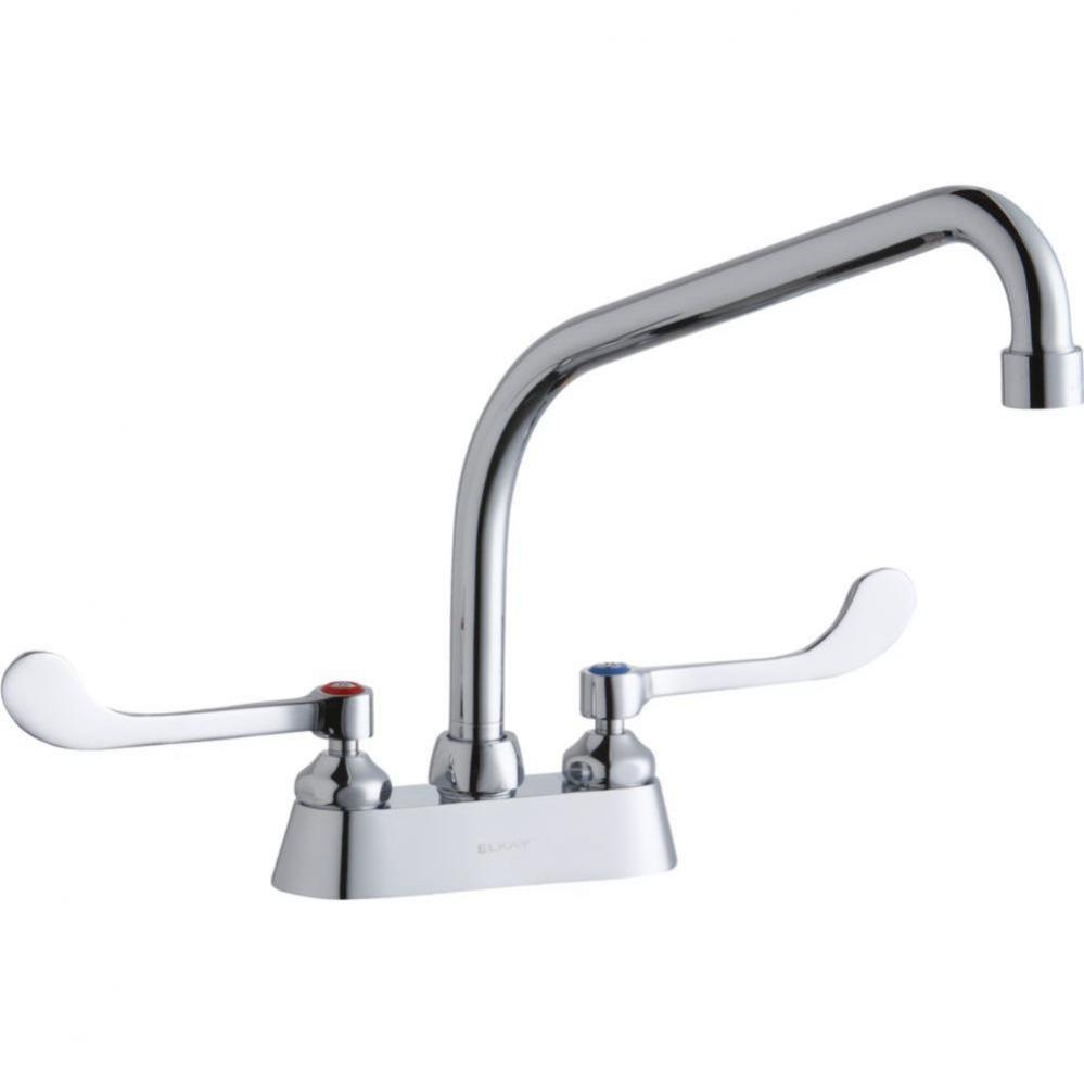 4'' Centerset with Exposed Deck Faucet with 10'' High Arc Spout 6''