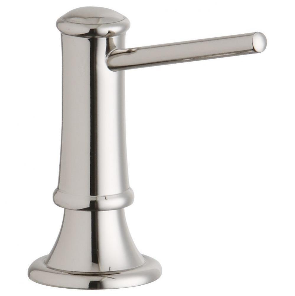 Explore 2'' x 4-1/2'' x 3-7/8'' Soap / Lotion Dispenser, Polished Ni