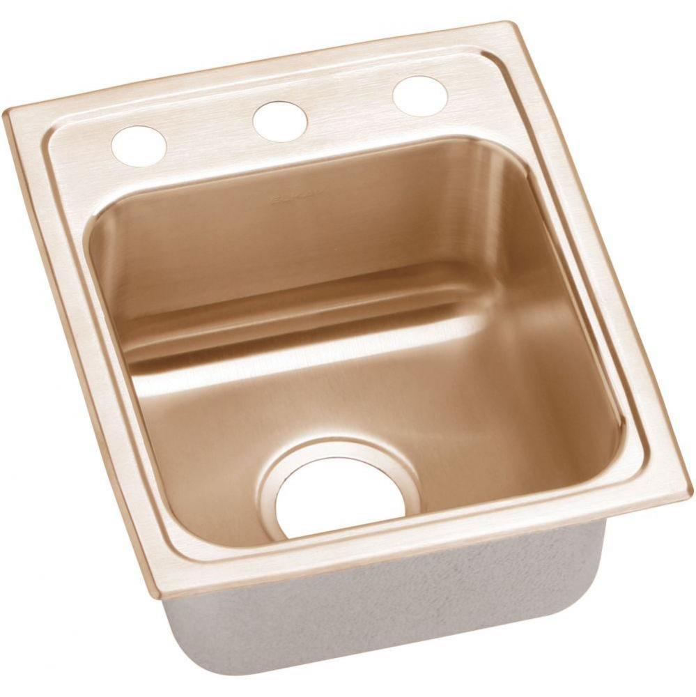 CuVerro Antimicrobial Copper 13'' x 16'' x 4'', Single Bowl Drop-in