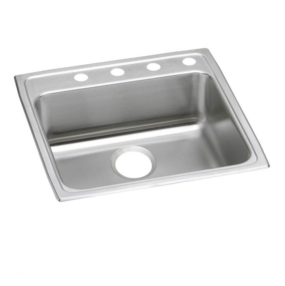 Lustertone Classic Stainless Steel 22'' x 22'' x 4'', 5-Hole Single