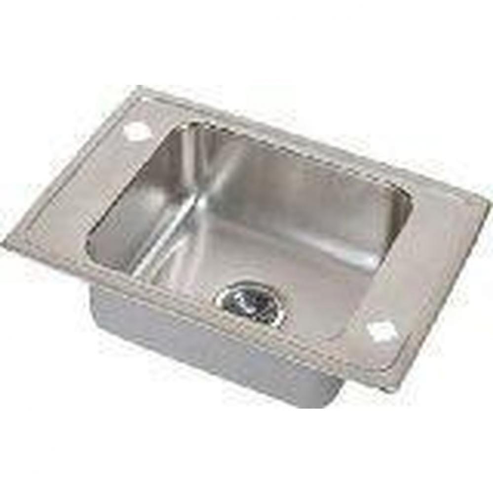 20 Gauge 25'' X 17'' X 5.5'' Single Bowl Sink