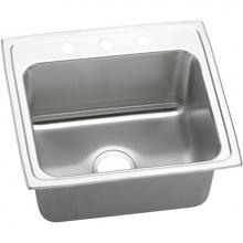 Elkay DLRQ2219104 - Lustertone Classic Stainless Steel 22'' x 19-1/2'' x 10-1/8'', Singl