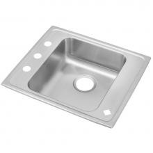 Elkay DRKAD2522400 - Lustertone Classic Stainless Steel 25'' x 22'' x 4'', Single Bowl Dr