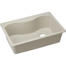 Elkay ELGS3322RBQ0 - Quartz Classic 33'' x 22'' x 9-1/2'', Single Bowl Drop-in Sink, Bisq