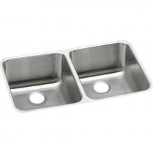 Elkay ELUH311810R - 18 Gauge Stainless Steel 30.75'' x 18.5'' x 10'' Double Bowl Undermo